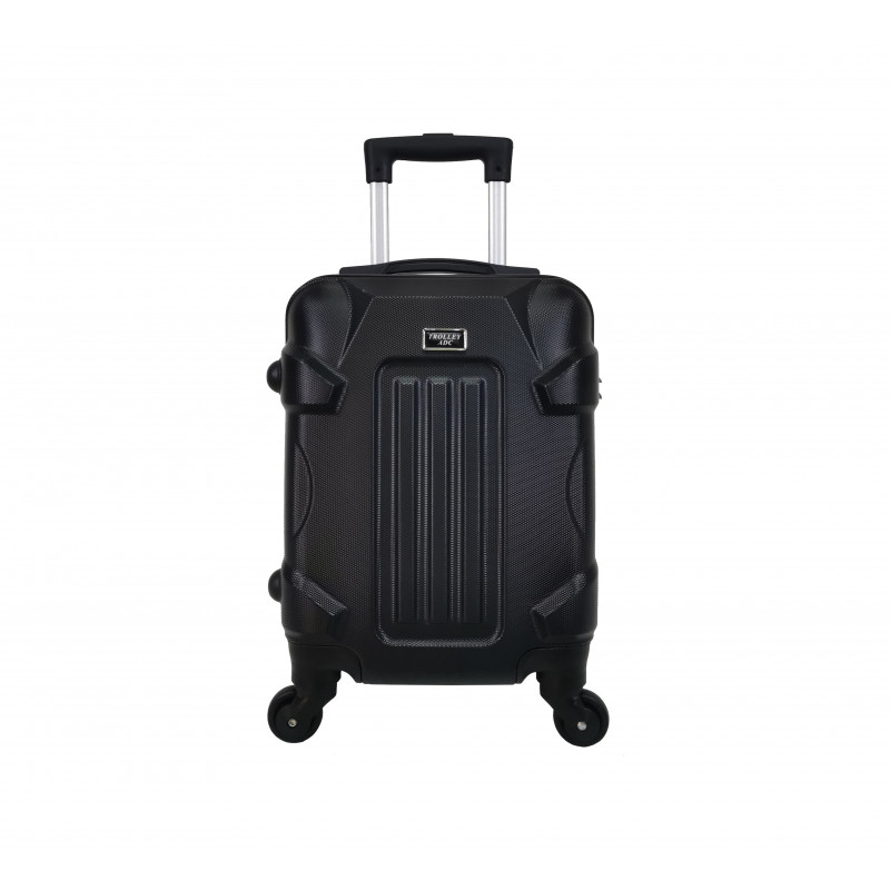 Valise Cabine 4 roues 45cm 4 roues "Robot"- Noir ABS - Trolley ADC