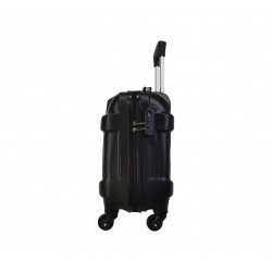 Valise Cabine 4 roues 45cm 4 roues "Robot"- Noir ABS - Trolley ADC