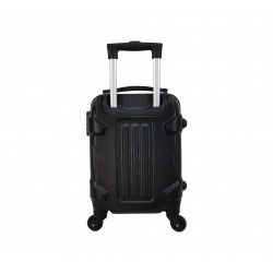Valise Cabine 4 roues 45cm 4 roues "Robot"- Noir ABS - Trolley ADC