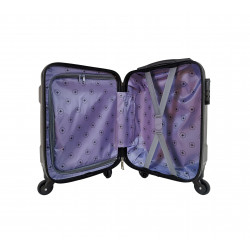 Valise Cabine 4 roues 45cm 4 roues "Robot"- Noir ABS - Trolley ADC