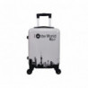 Valise Cabine 4 roues 45cm 4 roues "World"- Blanc Polyarbonate - Trolley ADC