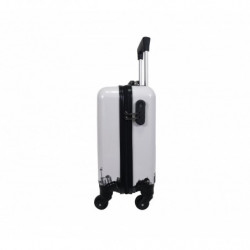 Valise Cabine 4 roues 45cm 4 roues "World"- Blanc Polyarbonate - Trolley ADC