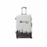 Valise grande taille 4 roues 75cm 4 roues "World"- Blanc Polyarbonate - Trolley ADC