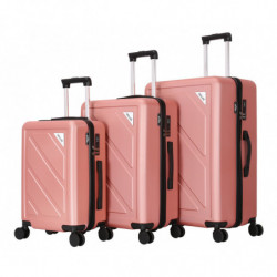 Set de 3 valises 4 roues ABS - DOWNTOWN - DEELUXE
