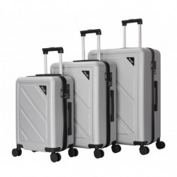 Set de 3 valises 4 roues ABS - DOWNTOWN - DEELUXE